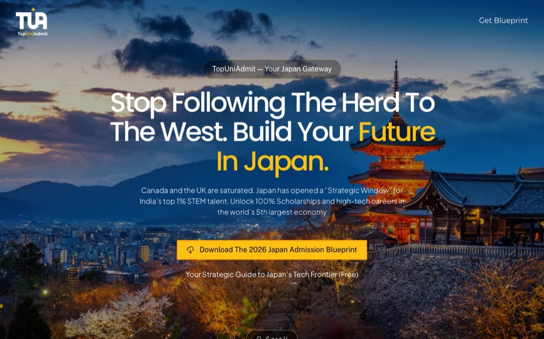 TopUniAdmit — STEM scholarships to Japanese universities preview